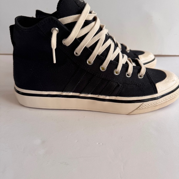 ADIDAS Nizza RF 74 Black Cream White Hight Top Comfort Board Shoes GX8488-size12 - Picture 6 of 8